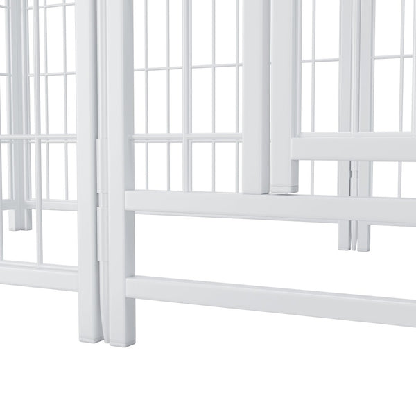 English Elm Dog Playpen 8 Panel Heavy Duty Iron Pet Enclosure Foldable Indoor Outdoor Exercise Pen W368P233997