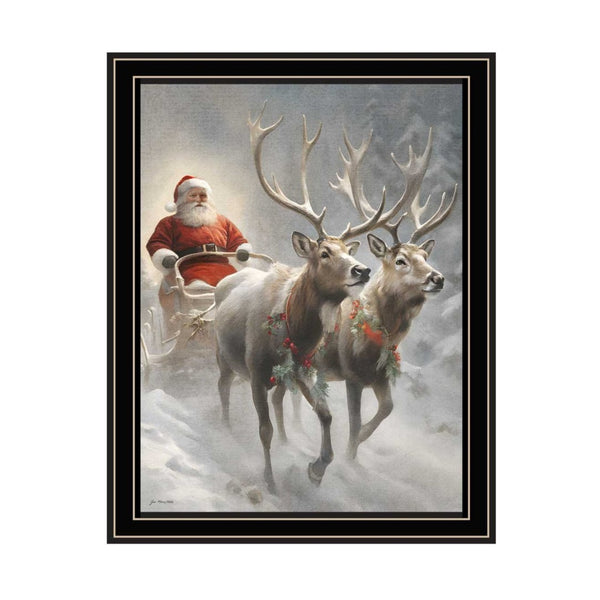English Elm Trendy Decor 4u Christmas Eve 2 Piece Black Framed Holiday Wall Art Set B067P252306