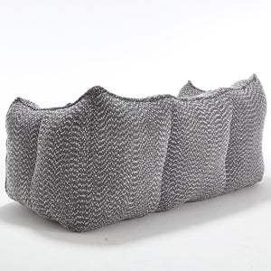 English Elm Soft Plush Foam Beanbag Chair for Two People, Square Recliner Sofa With Superfiber Comfort Embrace Grey W1996P252274