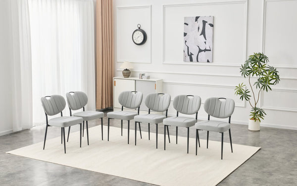 English Elm Dark Oil Waxed Faux Leather Dining Chair Set with Diamond Tufted High Back Metal Legs W3493P449243