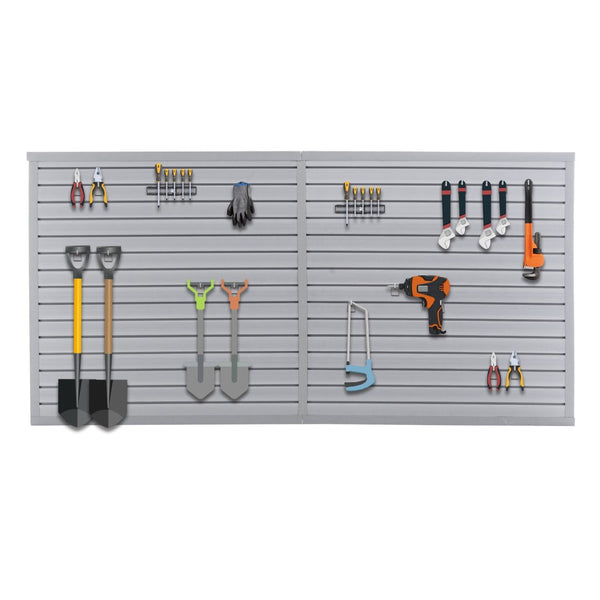 English Elm Heavy Duty Pvc Slatwall Garage Storage System Modular Wall Mounted Tool Organizer W1422P286710