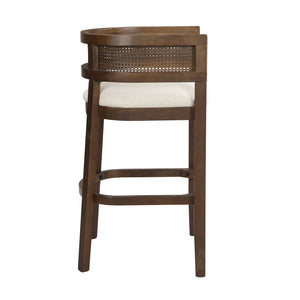 English Elm Christopher Knight Home® - Wood Upholstered Arm Bar Stools Set Of 2 - Beige & Walnut, Stylish Comfort For Modern Dining Spaces N771P265581T