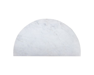 Sunpan Stella Nightstand: Elegant Marble Top & Rustic Oak Base with Antique Brass Handle for Stylish Storage