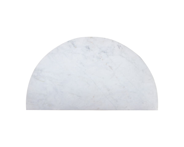 Sunpan Stella Nightstand: Elegant Marble Top & Rustic Oak Base with Antique Brass Handle for Stylish Storage