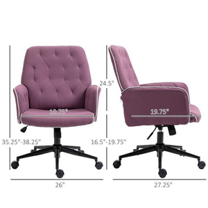 English Elm Spandex Tufted Swivel Desk Chair with Foam Padding for Home Office Comfort T3971P386277