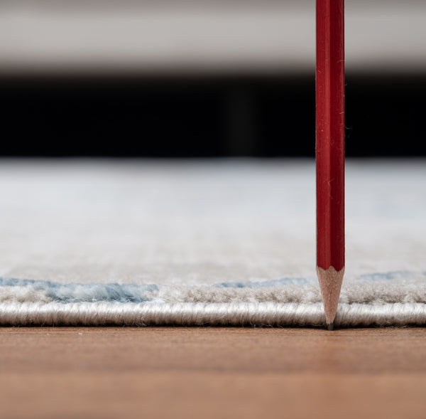 English Elm Elegance Low-Pile Blue Area Rug 2 Ft. 7 In. X 7 Ft. 3 In. – Soft, Durable, Pet-Friendly Design! B186P181042