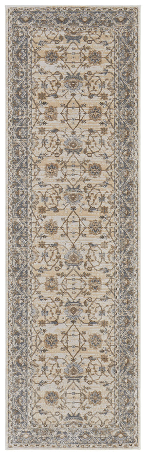 Feizy Rugs Celene Vintage-inspired Floral Rug - Elegant Power Loomed Design In Warm Neutral Palette For Any Space Tan,Ivory,Gray Viscose,Polyester Cel39kvfbgegryi68