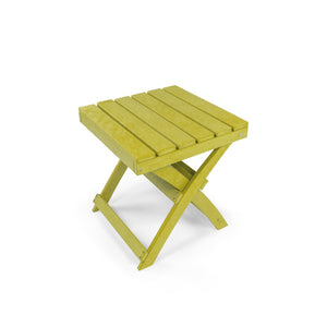 English Elm Seaview Recycled Hdpe Outdoor Folding Side Table Uv Resistant Patio Deck Use Yellow B2745P409722