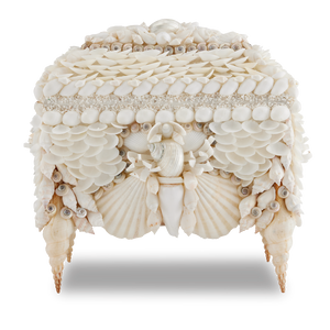 Boardwalk Exquisite Victorian Shell Jewelry Box with Handmade Coastal Design for Elegant Storage