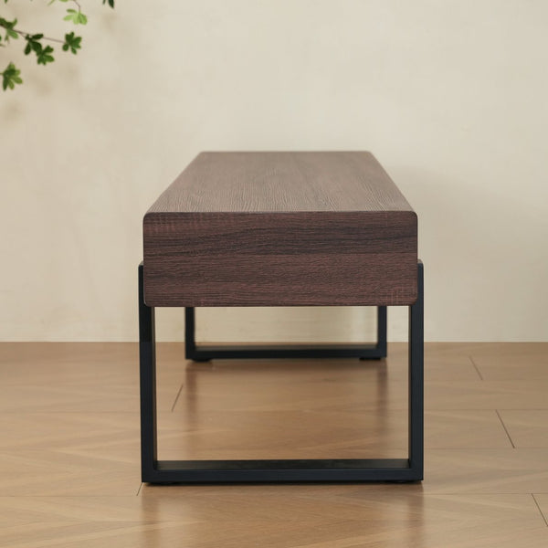 English Elm 59" Farmhouse Dining Bench with Metal Legs, 59x15.75" Sturdy Entryway Seat 250lb Capacity, Easy Assembly N752P293752P