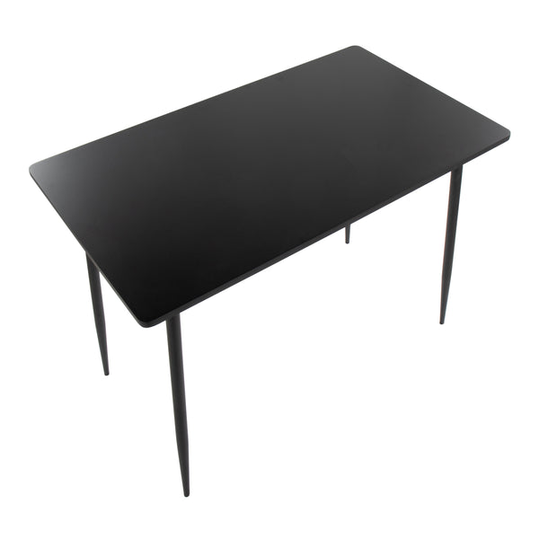 English Elm Marcel Contemporary Counter Table - Sleek Black Metal & Wood Design For Stylish Dining & Entertaining B202P223371