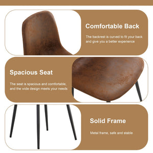 English Elm Table Set Modern Round 42 Inch Wood Grain Glass Inset with 4 Fabric Chairs for Dining W1151S04477