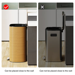 English Elm 13 13 Gallon 50L Stainless Steel Trash Can with Soft-Close Lid, Fingerprint-Proof, Foot Pedal, Large Capacity W1550P154901