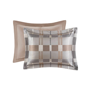 English Elm 8 Queen Jacquard Oversized Duvet Comforter Set with Euro Shams, Decorative Pillows, Plush Polyester fills Multicolor 22.83 L x 18.9 W x 15.35 H B035P319231