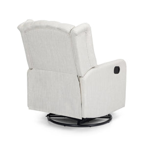 English Elm Christopher Knight Home® - Classic Linen Recliner Chair with 360° Swivel and Manual Recline, Durable Frame, Cozy Upholstery Beige 66842.00BGE