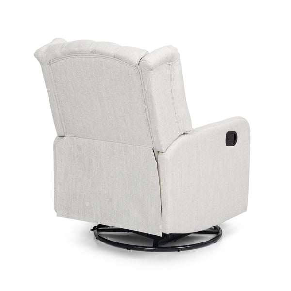 English Elm Christopher Knight Home® - Classic Linen Recliner Chair with 360° Swivel and Manual Recline, Durable Frame, Cozy Upholstery Beige 66842.00BGE