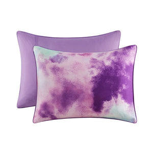 English Elm Full/Queen Cassiopeia Watercolor Tie Dye Comforter Set with Piped Edges, Hypoallergenic, OEKO-TEX 95 B035129811