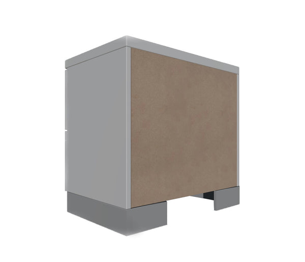 English Elm 2 Modern Wooden Nightstand With Glossy White Finish & Chrome Legs - Stylish Storage Solution For Bedrooms B016P252235