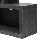 English Elm Trexm Retro Console Table With Symmetrical 2-Tier Open Shelf For Entryway and Living Room (Black)