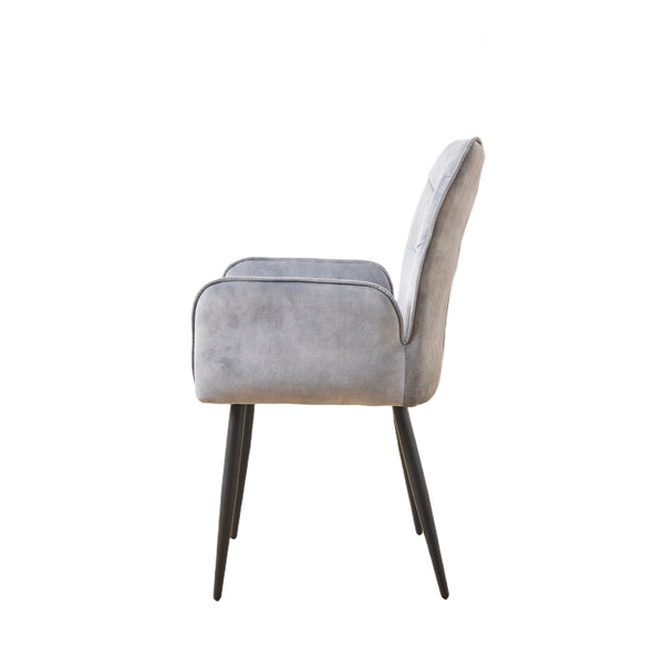 English Elm Modern Velvet Dining Chairs 2-Piece Set - Plush Comfort With Durable Iron Frames In Mustard & Gray N842P284568E