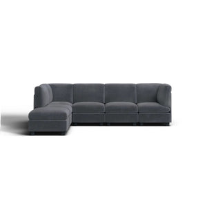English Elm Faux Leather Modular Sectional Sofa Reconfigurable Pu Upholstery Living Room B2748S00178
