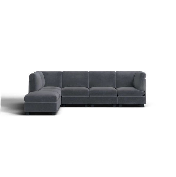 English Elm Faux Leather Modular Sectional Sofa Reconfigurable Pu Upholstery Living Room B2748S00178