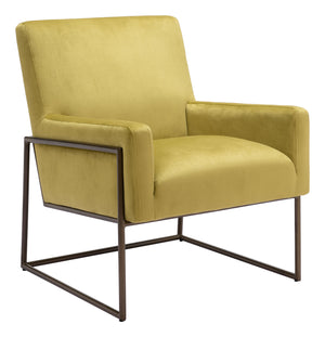 New York Accent Chair Olive Green 109522 Zuo Modern