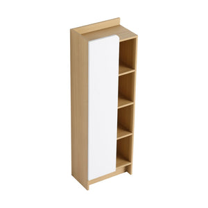 English Elm 16" Slim Wall Mounted Bathroom Cabinet Plywood Open Shelves Scandinavian Storage W3450P440620
