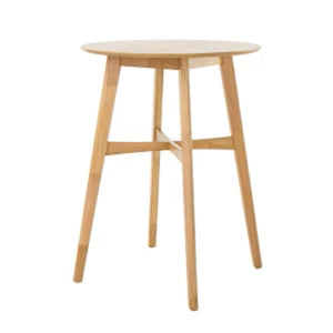English Elm Christopher Knight Home® - Mid-Century Round Wooden Bar Table with Tapered Legs, Sturdy Rubberwood Build for Stylish Dining (98) Oak N780P244910O