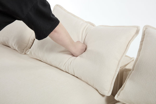 English Elm Modern Minimalist Modular Sectional Sofa - Plush Cloud Couch With Right-Facing Chaise For Cozy Living Spaces W2959S00014