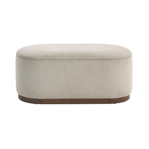 English Elm Lift Taupe Corduroy Storage Bench with Foam Cushion, Walnut Legs, Hidden Compartment for Entryway Comfort and Organization B011P298245