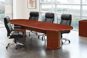 OSP Home Furnishings Sonoma Executive Conference Table Seats Eight with Scratch Resistant Top for Boardrooms 144”X48”X30” SON62