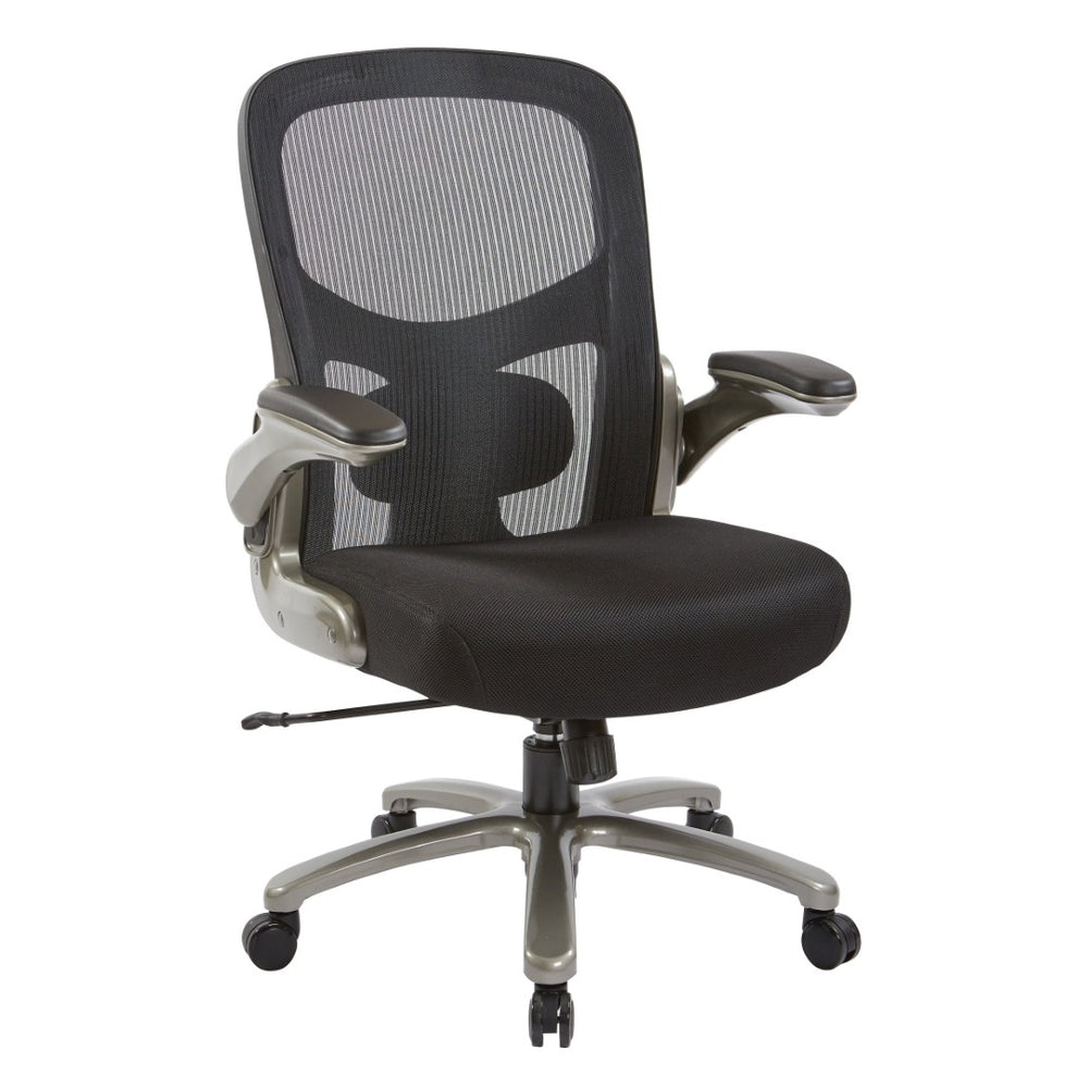 OSP Home Furnishings Big and Tall Ergonomic Mesh Office Chair with Memory Foam Seat and Lumbar Support 69227-3M
