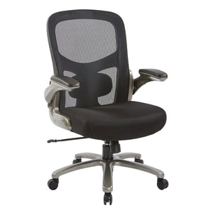 OSP Home Furnishings Big and Tall Ergonomic Mesh Office Chair with Memory Foam Seat and Lumbar Support 69227-3M