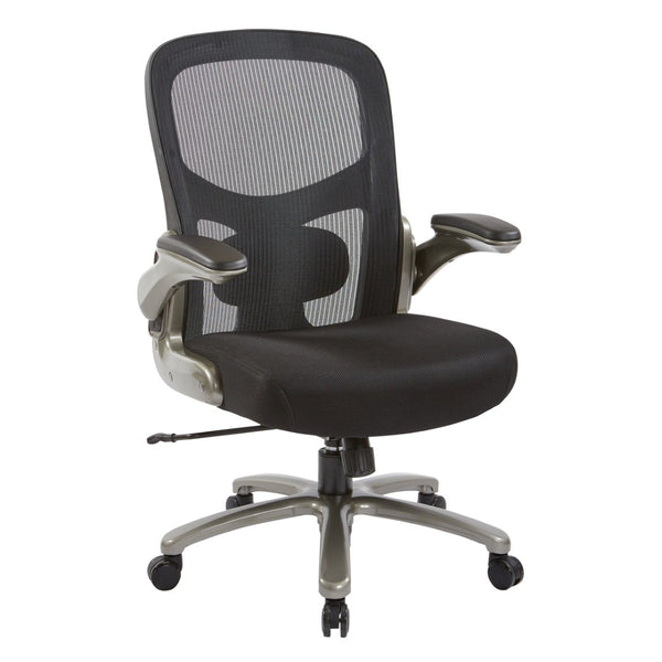 OSP Home Furnishings Big and Tall Ergonomic Mesh Office Chair with Memory Foam Seat and Lumbar Support 69227-3M