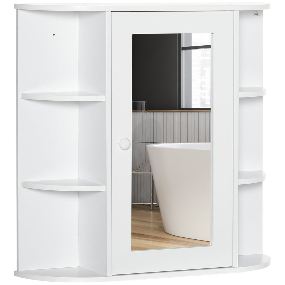 English Elm Bathroom Medicine Cabinet White Mdf Wall Mount Mirror Storage for Powder Rooms T3971P387366