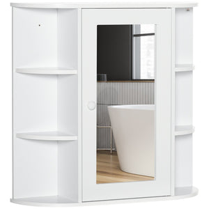 English Elm Bathroom Medicine Cabinet White Mdf Wall Mount Mirror Storage for Powder Rooms T3971P387366