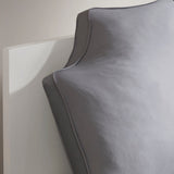 Intelligent Design Oversized Headboard Casual 100% Cotton Canvas Pillow ID30-1482 Grey