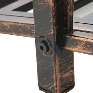 English Elm Outsunny 3.3' Elegant Metal Garden Bridge With Antique Scrollwork, Sturdy Safety Rails & Bronze Finish W2225P200683-GIGA