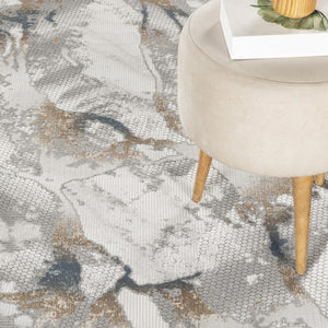 English Elm Geometrix 5'3" X 7'3" Gray & Ivory Area Rug – Soft, Durable, And Stylish Geometric Design For Your Home B186P316808