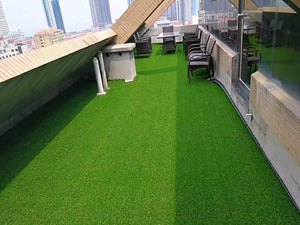 English Elm 7ftx10ft Outdoor Synthetic Turf Mat Realistic Four Tone Blades Pet Friendly Patio Rug W1790P351206