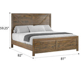 English Elm Wallace & Bay - Wallace & Bay  Lisque Brown King Bed