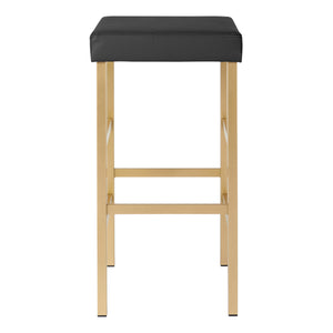 OSP Home Furnishings 30" Gold Backless Stool Black