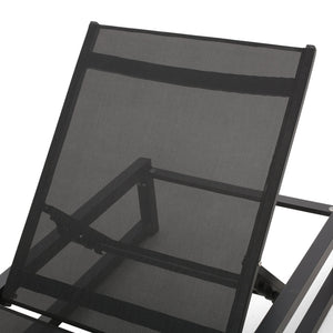 English Elm Christopher Knight Home® - Venice Chaise Lounge - Stylish Outdoor Recliner With Adjustable Backrest & Breathable Mesh Seat 61698.00BBLK