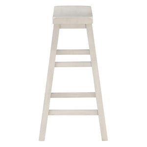OSP Home Furnishings Tulsa 29" Saddle Stool - Set of 2 Off White