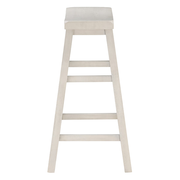 OSP Home Furnishings Tulsa 29" Saddle Stool - Set of 2 Off White