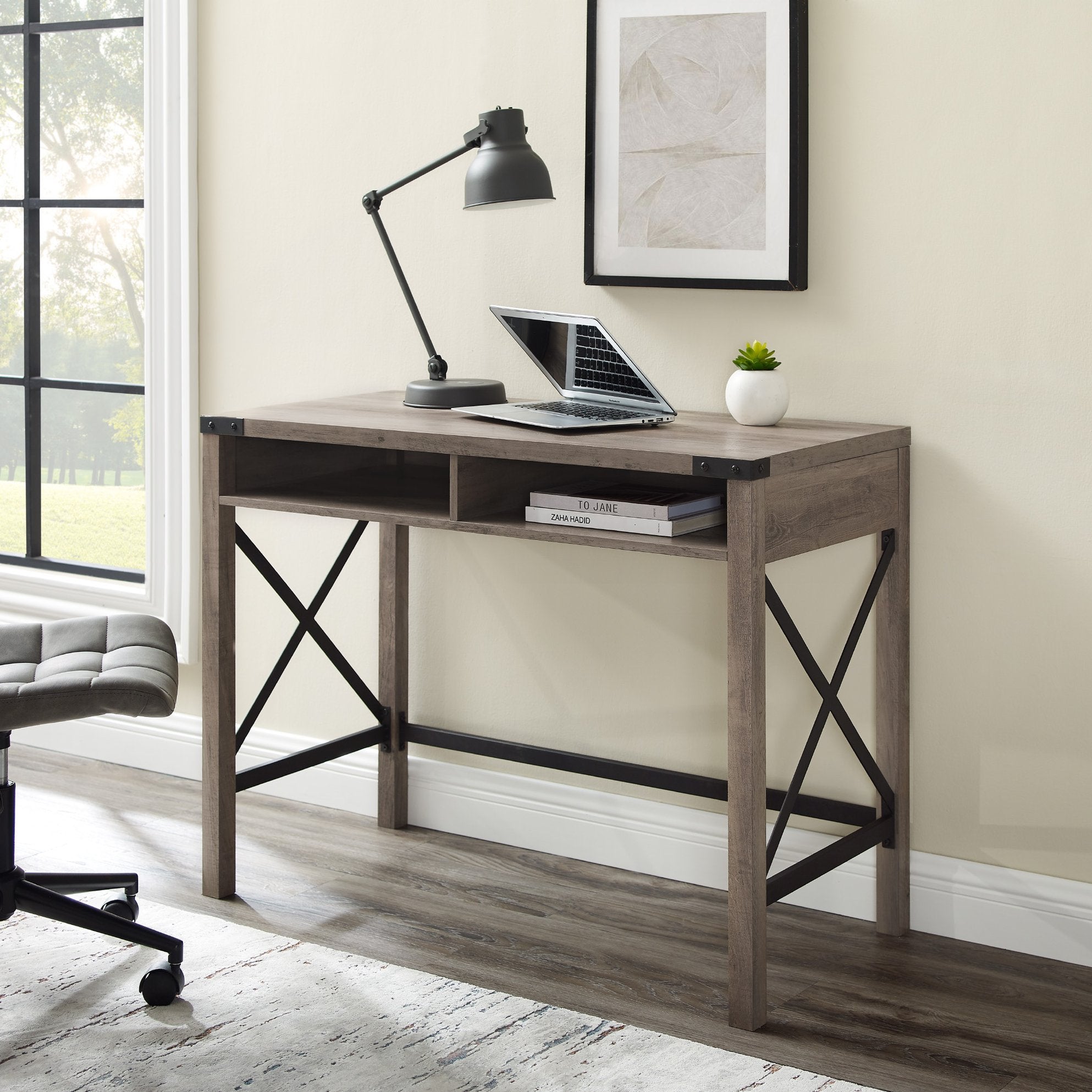 Walker Edison Metal-X Desk
