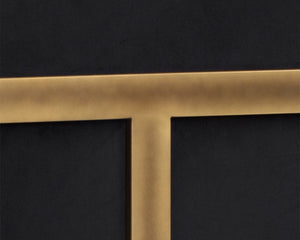 Sunpan Kalmin Lounge Chair - Stylish Deep Seating with Cushioned Back and Rustic Bronze Frame for Comfort Abbington Black