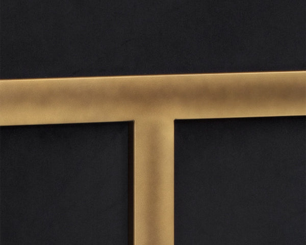 Sunpan Kalmin Lounge Chair - Stylish Deep Seating with Cushioned Back and Rustic Bronze Frame for Comfort Abbington Black