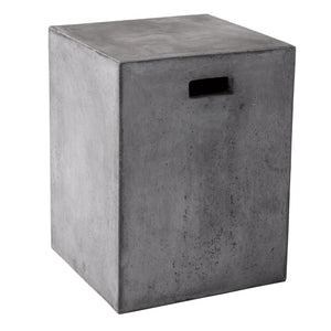 Sunpan CASTOR End Table - Urban Chic Accent Piece with Industrial Concrete Look for Modern Living Spaces Grey 68018